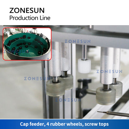 ZONESUN ZS-FAL180D6 4 Nozzles Filling Capping Labeling Production Line