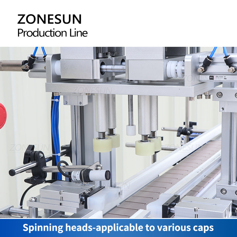 ZONESUN Servo Motor Rotor Pump Paste Filling Capping Labeling Line