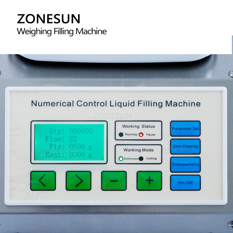 ZONESUN ZS-DP611W Riempitrice per pesatura di liquidi con pompa a diaframma semiautomatica