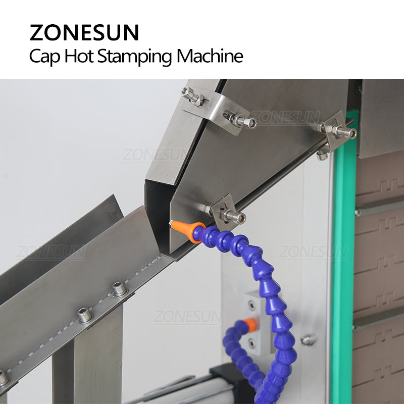 ZONESUN ZS‑819R2A Pneumatic Bottle Cap Hot Stamping Machine & Feeder