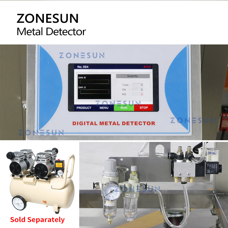 ZONESUN ZS-MD1 Conveyor Belt Metal Detector with Auto Reject