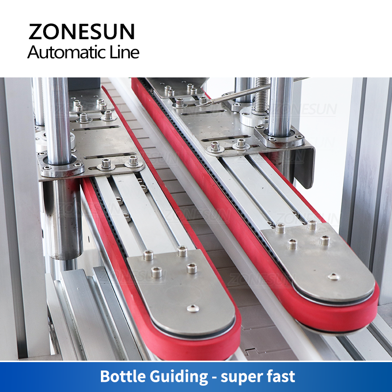 ZONESUN ZS‑FAL180X8 4‑Head Piston Pump Filling Capping Labeling Line
