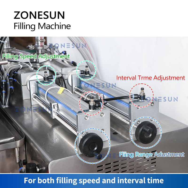 ZONESUN ZS-DTGT2 Automatic 2 Nozzles Pneumatic Piston Paste Filler