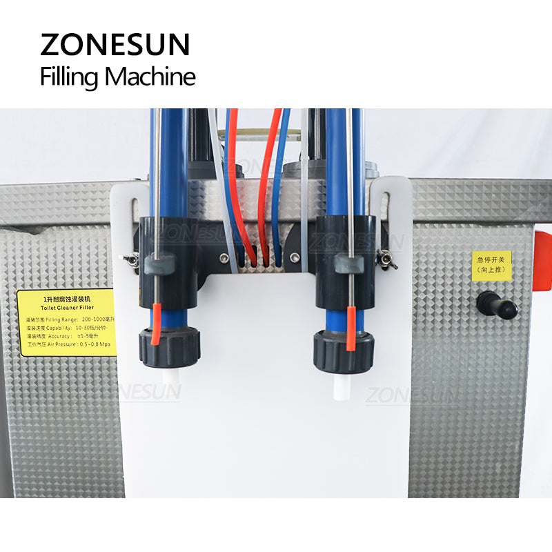 ZONESUN Fully Pneumatic Semi-Auto Corrosive Liquid Filling Machine