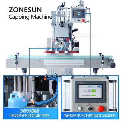ZONESUN ZS‑XG20A Automatic Screwing Capping Machine for Screw Caps