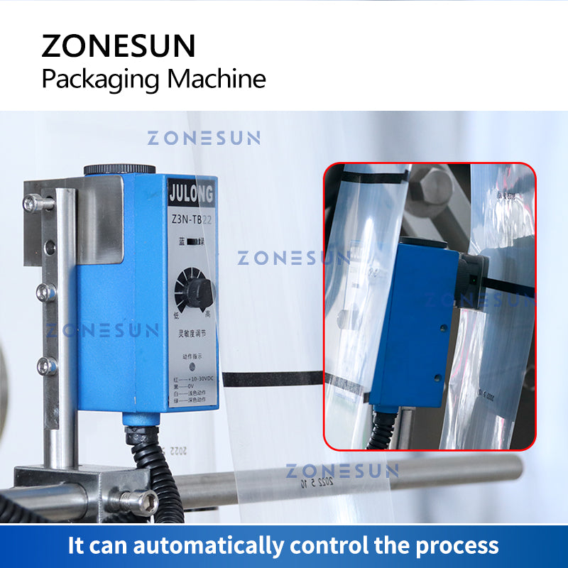 ZONESUN ZS‑S100 Auto Paste Filling Sealing Machine With Date Printer