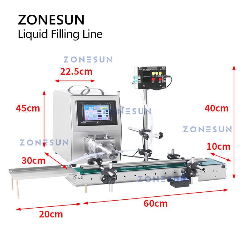 ZONESUN ZS-DTCP1 Automatic Single Nozzle Ceramic Pump Filling Machine