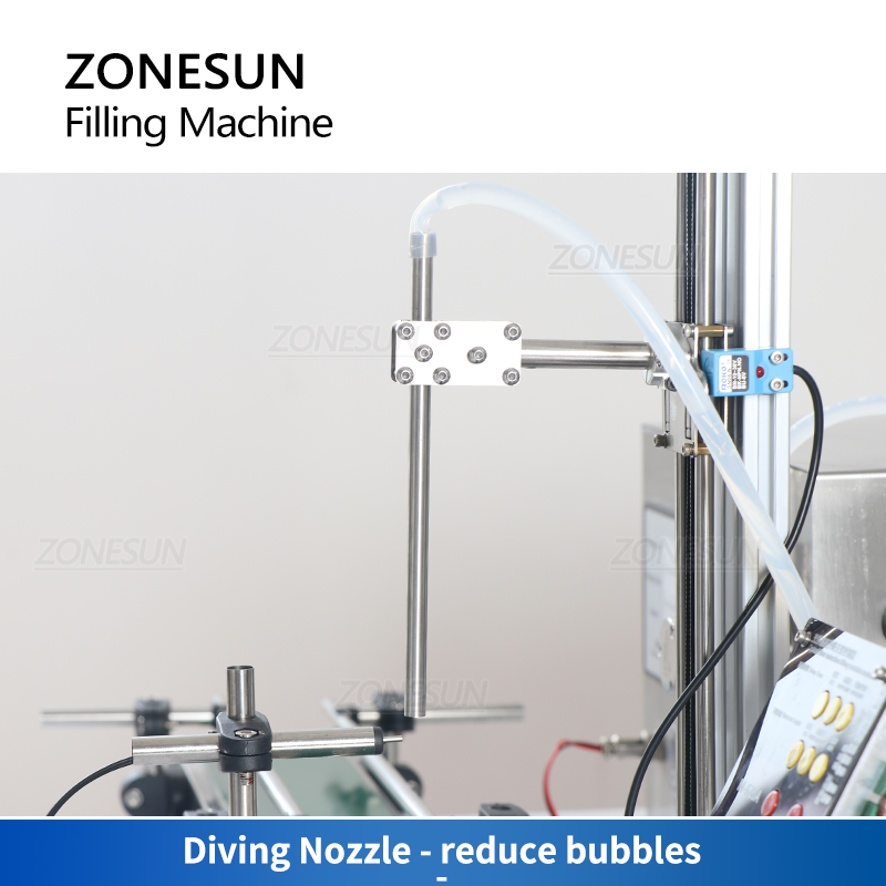 ZONESUN ZS-DTMP1D Magnetic Pump Liquid Filling Machine with Conveyor