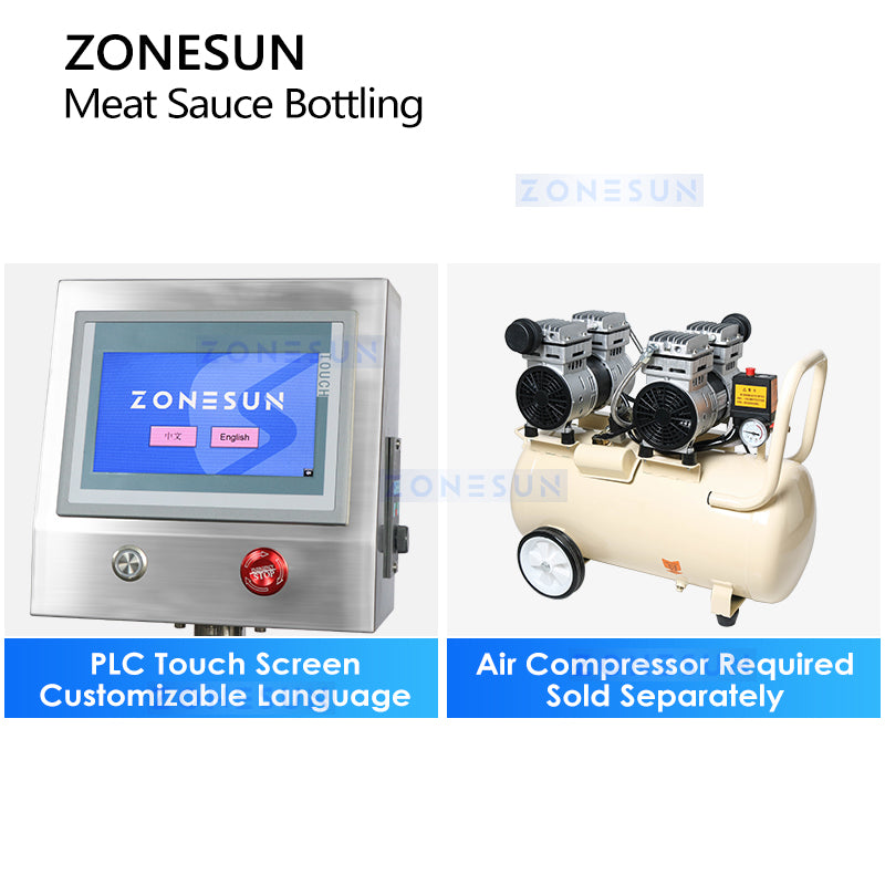 ZONESUN ZS-FAL180B5 Automatic Meat Sauce Filling and Capping Line