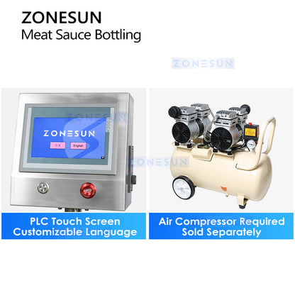 ZONESUN ZS-FAL180B5 Automatic Meat Sauce Filling and Capping Line