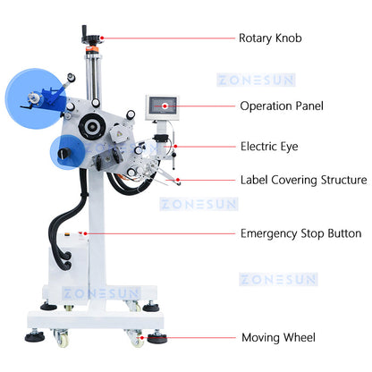 ZONESUN ZS-TB851 Automatic Flat Surface Labeling Machine Applicator