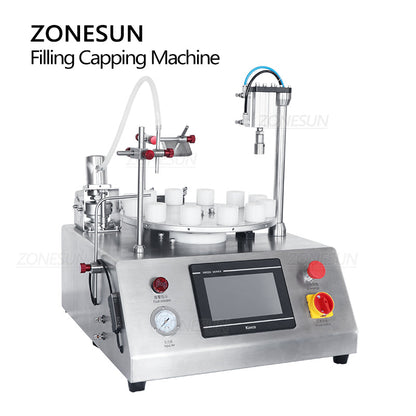 ZONESUN ZS-AFC1CP Macchina di riempimento e tappatura di liquidi con pompa ceramica rotativa 