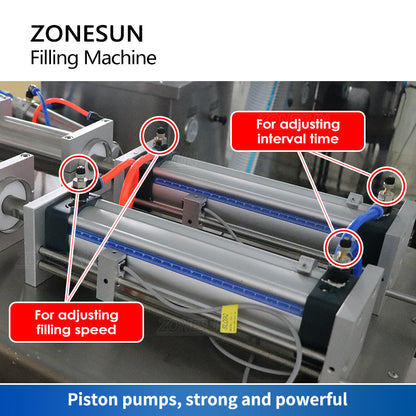 ZONESUN ZS‑DTPT2 Pneumatic Paste Filler with Mixing Tank&Feeding Pump