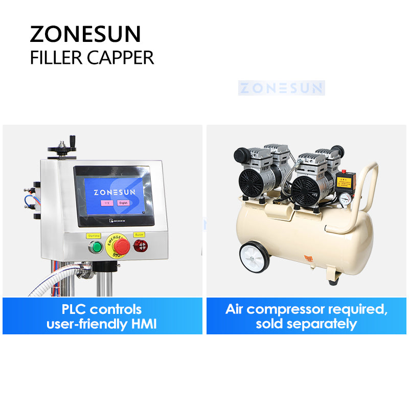 ZONESUN ZS-AFC26 Automatic Rotor Pump Paste Filling Capping Machine