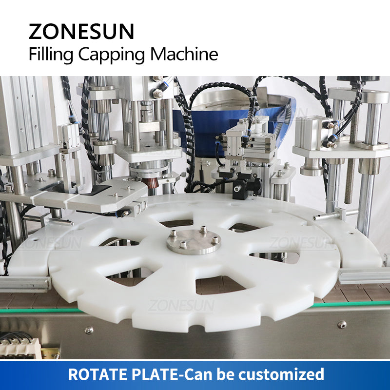 ZONESUN ZS‑AFC9 Perfume Bottle Filling&Capping Machine with Cap Feeder