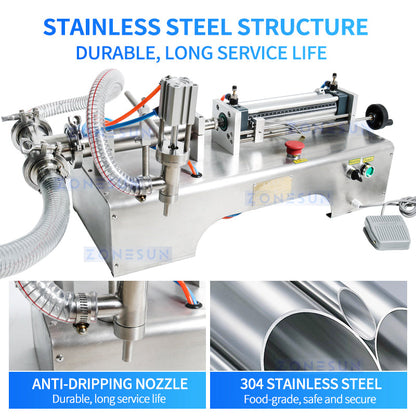 ZONESUN ZS‑YT1 Single‑Nozzle Pneumatic Liquid Filling Machine
