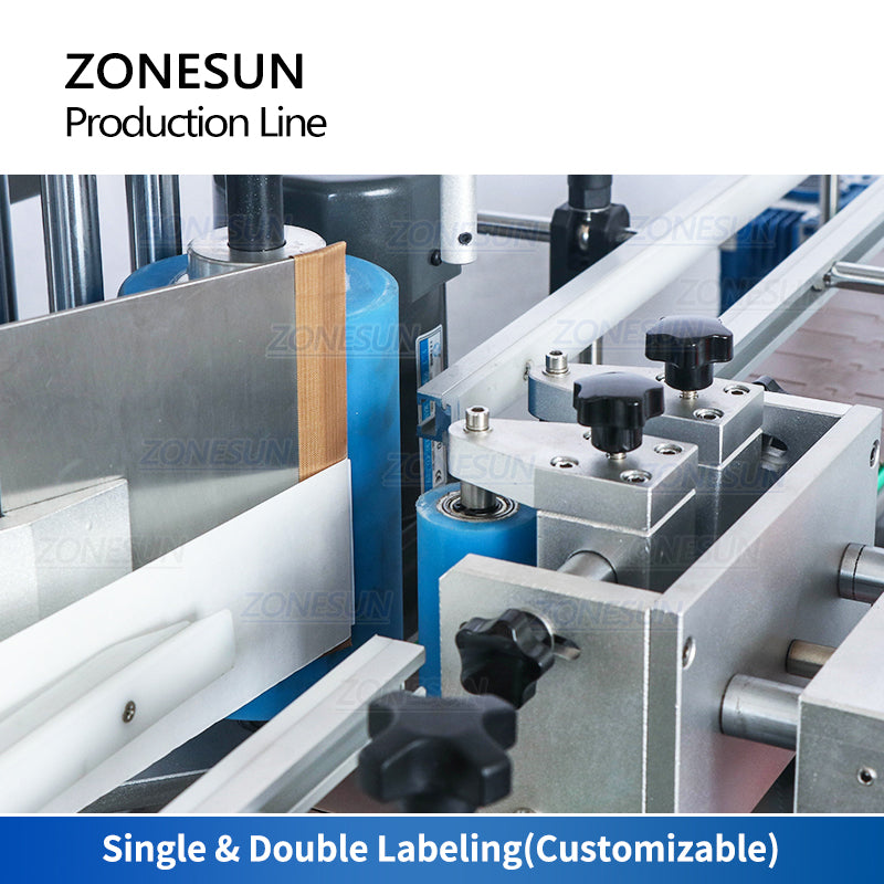 ZONESUN Servo Motor Rotor Pump Paste Filling Capping Labeling Line
