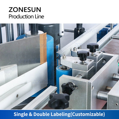 ZONESUN Servo Motor Rotor Pump Paste Filling Capping Labeling Line
