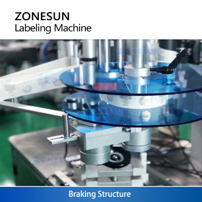 ZONESUN ZS-TB120 Neck & Body Labeling Machine for Round Bottles