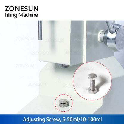 ZONESUN ZS‑A03 Manual Paste Filling Machine 50/100 ml Adjustable