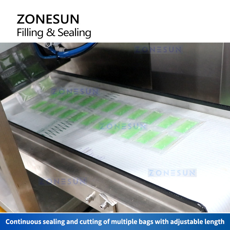 ZONESUN ZS-FS500Y-2 Automatic Double Lane 4 Sides Paste Bag Filler