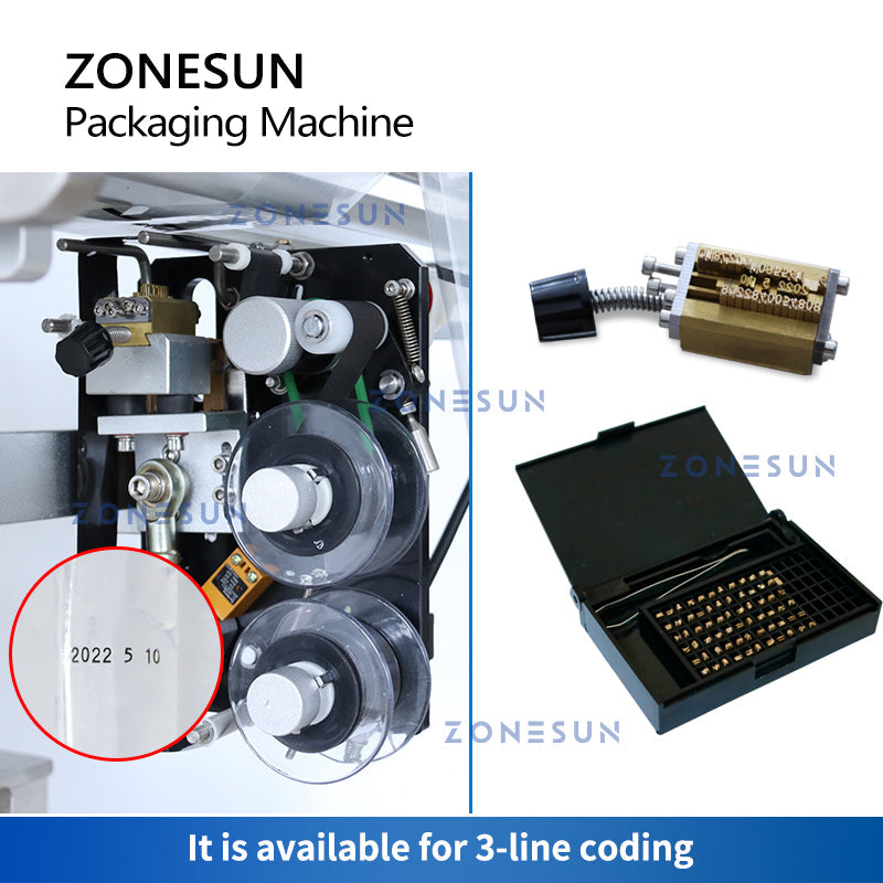 ZONESUN ZS‑S100 Auto Paste Filling Sealing Machine With Date Printer