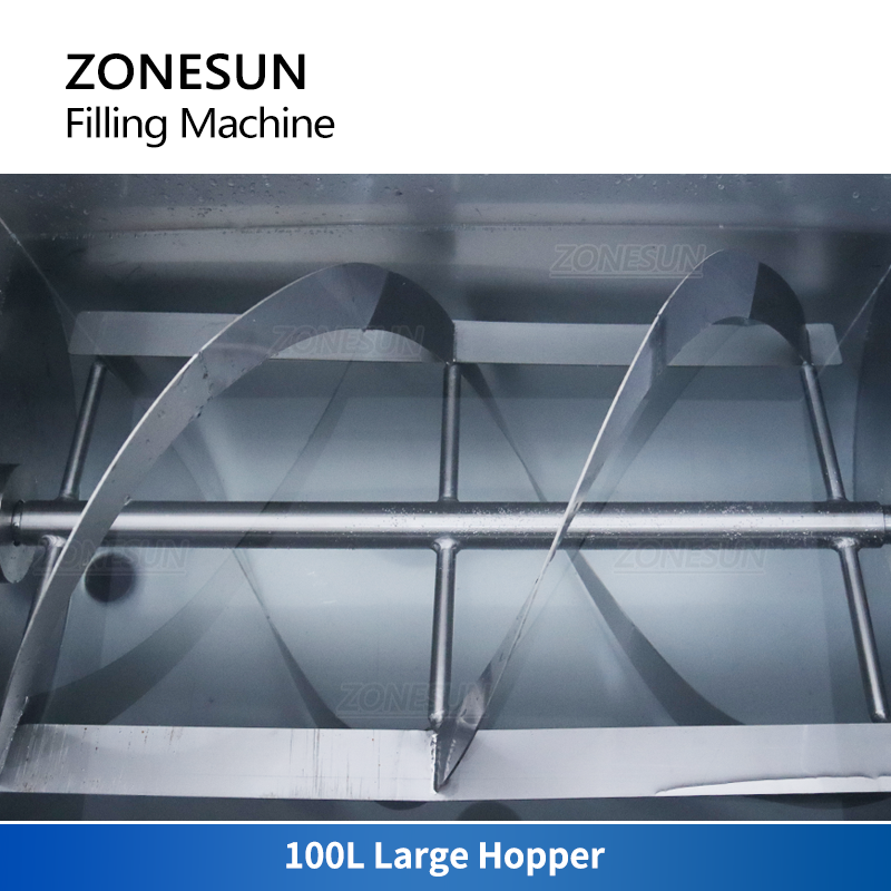 ZONESUN ZS‑DTGT900U Rotor Pump Paste Filling Machine with 100 L Hopper
