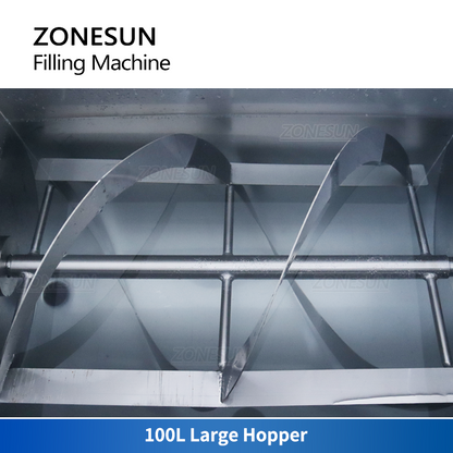 ZONESUN ZS‑DTGT900U Rotor Pump Paste Filling Machine with 100 L Hopper