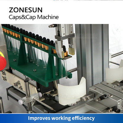 ZONESUN ZS‑XG16E Automatic Dropper Bottle Capping Machine with Feeder