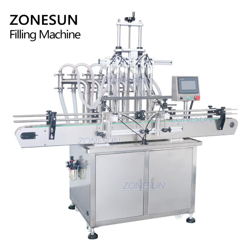 ZONESUN ZS‑YT6T‑6Y Automatic 6‑Nozzle Pneumatic Liquid Filling Machine