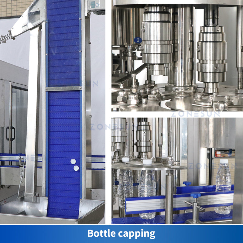 ZONESUN ZS-AFC883 Liquid Bottle Rinsing Filling Capping Line