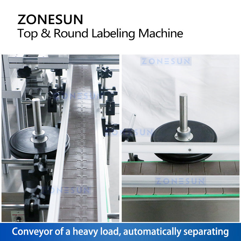 ZONESUN ZS-TB822P Automatic Top and Round Bottle Labeling Machine