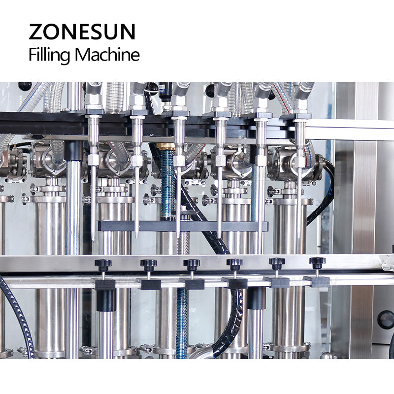 ZONESUN ZS-VTFM1 100-1000ml Máquina automática de llenado de pasta líquida a prueba de explosiones con 6 cabezales