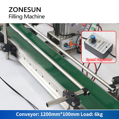 ZONESUN ZS-DTMP1D Magnetic Pump Liquid Filling Machine with Conveyor