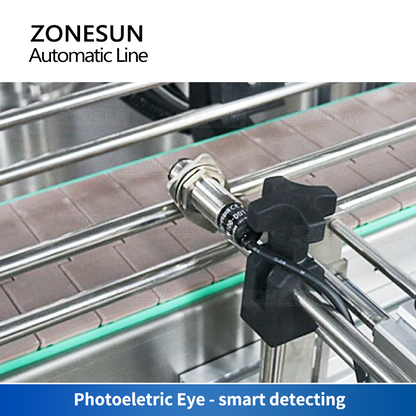 ZONESUN ZS‑FAL180X8 4‑Head Piston Pump Filling Capping Labeling Line