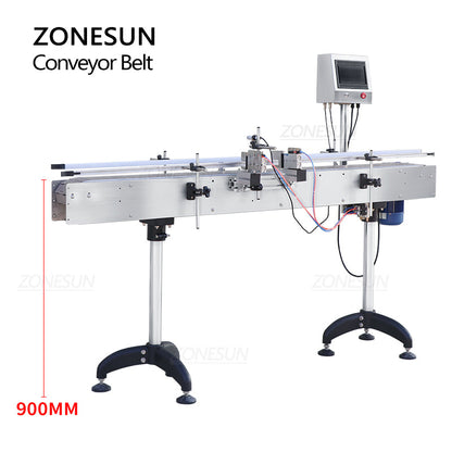 ZONESUN ZS-CB100P 1.9m Automatic Chain Conveyor Belt with PLC Control