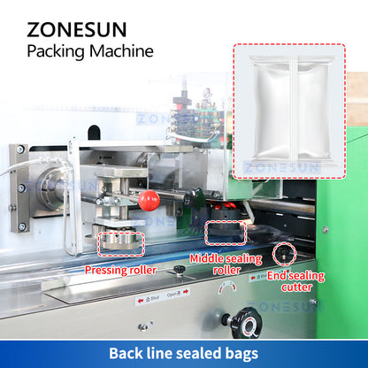 ZONESUN ZS-ZB350X Horizontal Flow Wrapping Packaging Machine