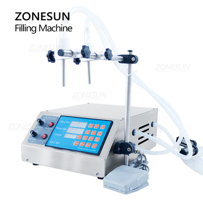 ZONESUN ZS‑YTDP2 Electric 2‑Nozzle Oil‑Free Liquid Filling Machine