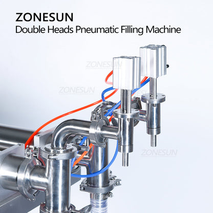 ZONESUN ZS-YTFS2 Pneumatic Dual-Nozzle Liquid Filling Machine
