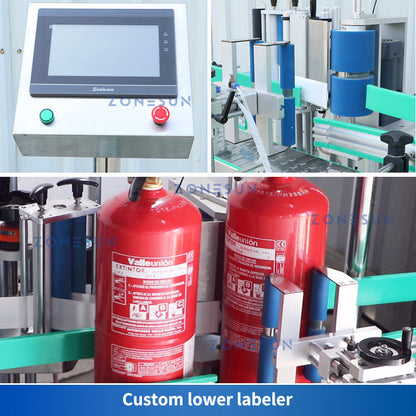 ZONESUN ZS-FE1 Auto Fire Extinguisher Filling Sealing Labeling Line