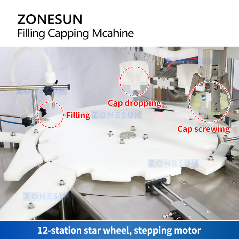 ZONESUN ZS-AFC7A Magnetic Pump Mini Bottle Filling Capping Machine