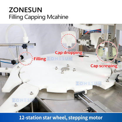 ZONESUN ZS-AFC7A Magnetic Pump Mini Bottle Filling Capping Machine