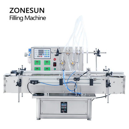 ZONESUN ZS-DTMP4Y 4heads Tabletop Magnetic Pump Liquid Filling Machine
