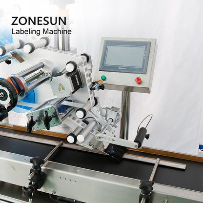 ZONESUN ZS‑TB831B Dual‑Head Automatic Flat Labeling Machine ±1 mm