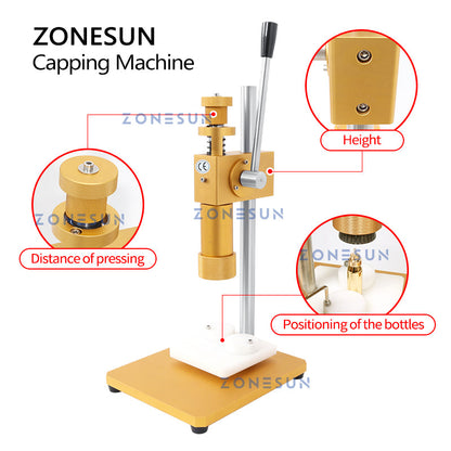 ZONESUN ZS‑TYG2 Dual‑use Manual Perfume Bottle Crimper & Sealer
