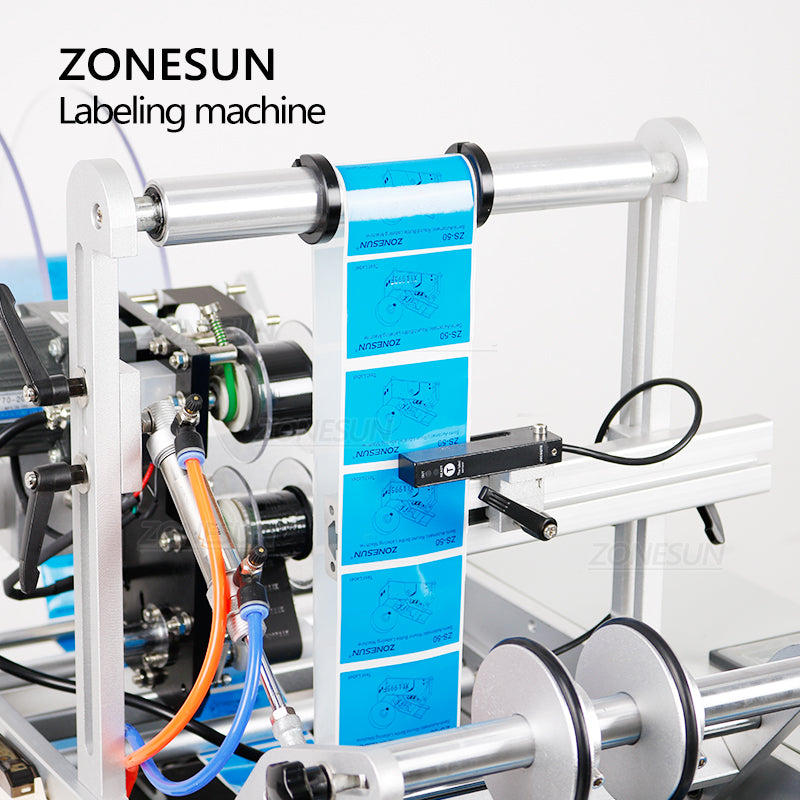ZONESUN ZS‑TB190 Semi‑automatic Double Side Round Bottle Labeler