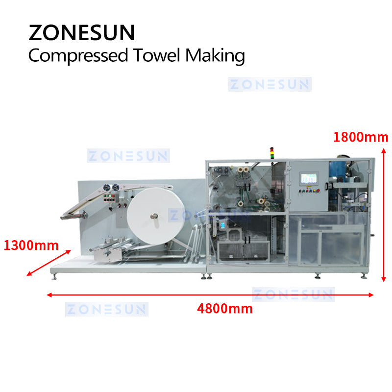 ZONESUN ZS-HAN9800 Automatic Disposable Compressed Towel Machine
