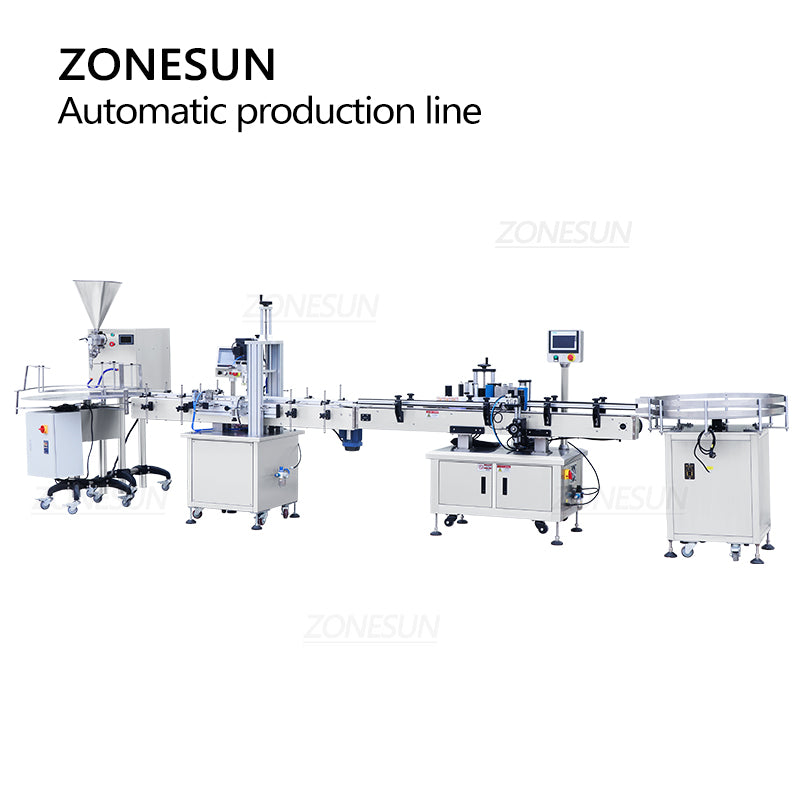 ZONESUN ZS-FAL180X9 Automatic Paste Filling Capping Labeling Line