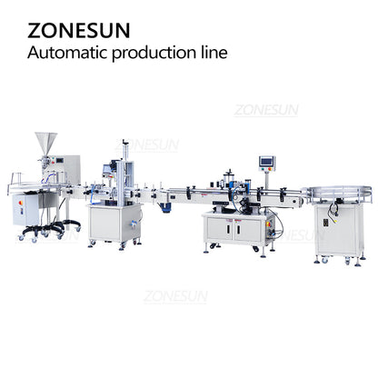 ZONESUN ZS-FAL180X9 Automatic Paste Filling Capping Labeling Line