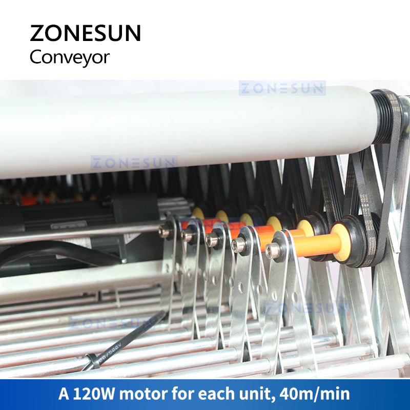 ZONESUN ZS-FCR600 Rubber Covered Flexible Extendable V Belt Conveyor